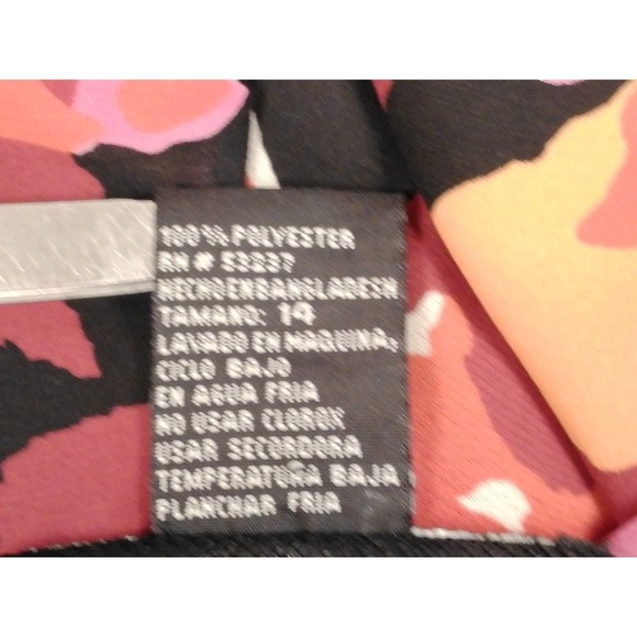 Mlle Gabrielle Womens Floral Print Sleeveless Ruffle Hem Dress Size 14 - Picture 5 of 7